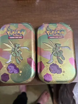 Pokemon TCG Scarlet And Violet 151 Mini Tin (Sealed) Weezing/Scyther - Image 1