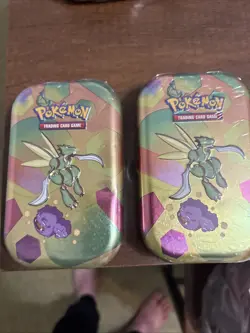 Pokemon TCG Scarlet And Violet 151 Mini Tin (Sealed) Weezing/Scyther - Image 2