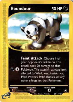 Houndour 087/147 - Aquapolis - Pokemon - LP - Image 1