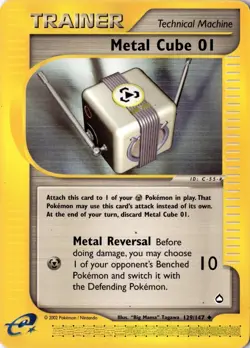 Metal Cube 01 129/147 - Aquapolis - Pokemon - LP - Image 1