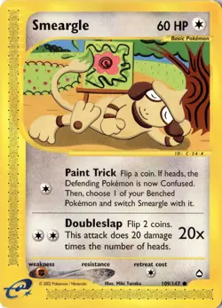 Smeargle 109/147 - Aquapolis - Pokemon - LP - Image 1