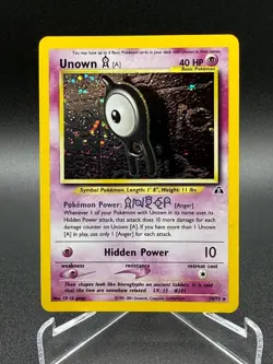 Pokemon TCG Unown A 14/75 Neo Discovery Unlimited Holo - Image 1