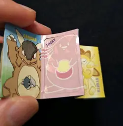 Snorlax Eevee Porygon Holo Sticker Book Pokemon Nintendo Zukan Japanese Vintage - Image 2