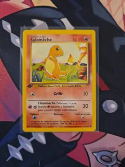 Pokemon Base Set 1st Edition Salameche Charmander French LP - Image 1