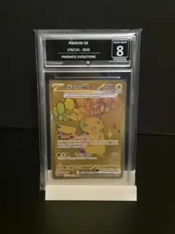 2025 Pokemon Pikachu ex 179/131 Prismatic Evolutions Hyper Rare get graded 8 - Image 1