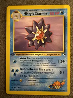 Pokemon TCG Misty's Starmie Gym Heroes 56/132 1st Edition Uncommon 2000 WoTC - Image 1