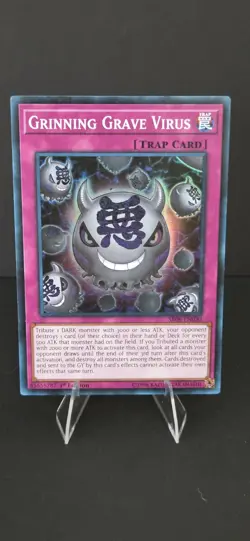 Yugioh Grinning Grave Virus SR06-EN030 Lair of Darkness 1st Edition NM - Image 1