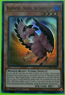 Yugioh! Blackwing - Shamal the Sandstorm - DABL-EN002 - Super Rare - 1st Edition - Image 1