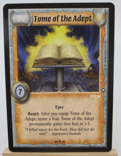 WARLORD Saga of the Storm CCG Epic Item Card - TOME OF THE ADEPT 62/78 - Image 1