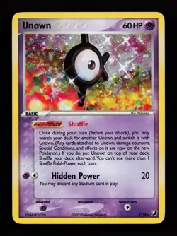 Unown (K) K/28 Holo Rare Unseen Forces Pokemon Card - Image 1