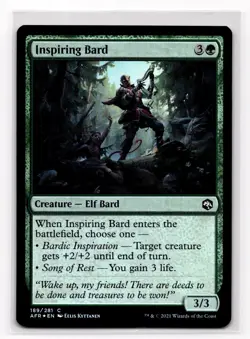 MTG Adventures in the Forgotten Realms Inspiring Bard Foil 189/281 - Image 1