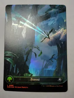 Forest -Borderless Full Art Foil- Edge of Eternities Land EOE 266 mtg NM/M - Image 1