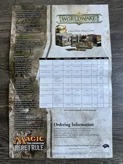 Magic the Gathering Worldwake Prerelease Poster 17x11 Inches MtG Promo 2010 - Image 2