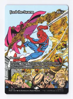 Feed the Swarm (Borderless) MTG Spider-Man Marvel Universe Eternal-Legal (MAR) - Image 1