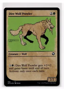 MTG Dire Wolf Prowler Showcase FOIL Adventures in the Forgotten Realms (AFR) 325 - Image 1