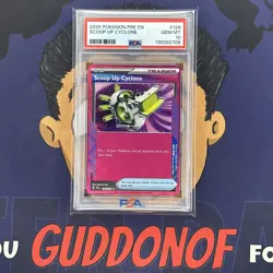 ??PSA 10 GEM MINT 2025 Pokemon Prismatic Evolutions SCOOP UP CYCLONE #128 Holo - Image 1