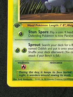Pokemon TCG 1999 Oddish 58/64 1st Edition Jungle WotC Moderately Played MP - Image 5