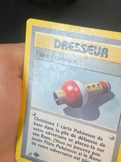 CARTE POKEMON FLUTE POKEMON 86/102 EDITION 1 FR SET DE BASE PEU COMMUNE - BE - Image 2