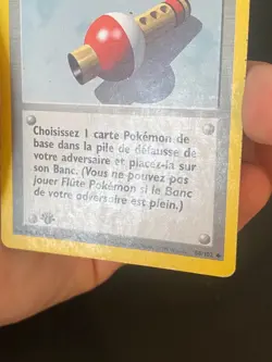 CARTE POKEMON FLUTE POKEMON 86/102 EDITION 1 FR SET DE BASE PEU COMMUNE - BE - Image 5