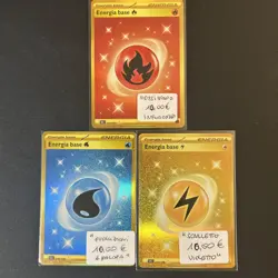 🇮🇹Lotto Carte Pokemon 3 Energie Rare Segrete Ita - Nm - Image 1