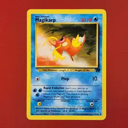 5-08-13 PWE pokemon unplayed 2000 team rocket 47/82 magikarp . (B) - Image 1