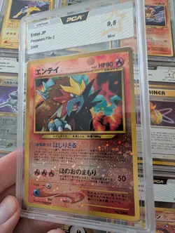 Pokemon 1999 Entei REVERSE Holo 🔥Japanese Neo 2 Discovery Promo Premium File - Image 1