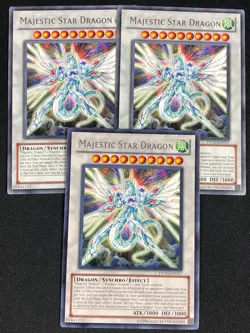 YUGIOH MAJESTIC STAR DRAGON DP10-EN017 RARE X3 (NM) - Image 1