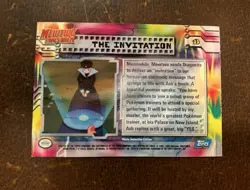 1998 The Invitation #13 - HOLO FOIL Mewtwo Strikes Back Topps Pokemon Blue Logo - Image 4