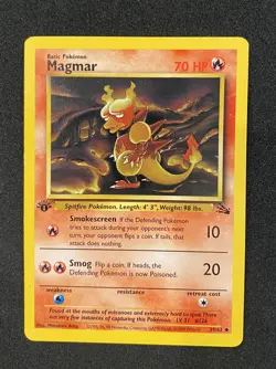 Pokemon TCG 1st Edition Magmar Fossil 39 Regular 1999-2000 - Image 1