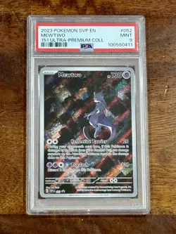 2023 Pokemon 151 SVP EN PSA 9 Mewtwo EX #052 Ultra Premium UPC Black Star Promo - Image 1