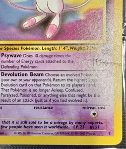 Pokemon Mew Card Lot Bundle TCG Pokemon Promo 151 B EX Holo Card Game 3 Card Lot - Image 4
