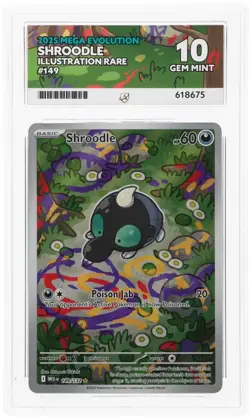 ACE 10 Shroodle 149/132 Mega Evolution IR Holo Pokemon Card - Gem Mint - Image 1