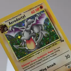 Pokemon TCG - Aerodactyl 1/62 Fossil Holo Rare WOTC 1999 - EXC/NM - Image 1