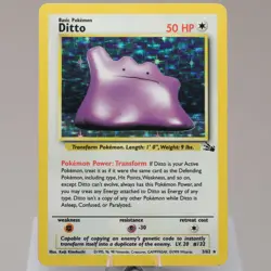 Pokemon TCG - Ditto 3/62 Fossil Holo Rare WOTC 1999 - EXC - Image 2