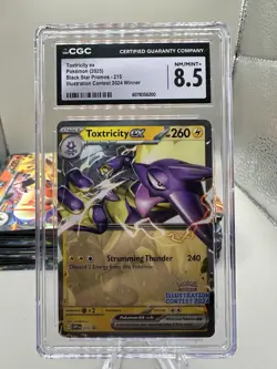 2025 POKEMON SCARLET & VIOLET ILLUSTRATION CONTEST TOXTRICITY CGC 8.5 - Image 1