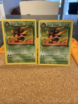 NM Dark Gloom 36/82 1st Edition Team Rocket Pokemon 2000 (2 COPIES) - Image 1