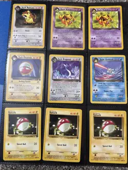 Large Vintage Pokemon Binder! Team Rocket, Gym Hero’s, Gym Challenge 185 Cards!! - Image 2