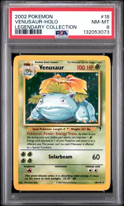 Pokemon PSA 8 Venusaur 18 Holo Legendary Collection New Cert!! - Image 1