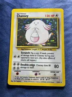 Pokemon Chansey Lightly Played Base Set Holo - Image 1