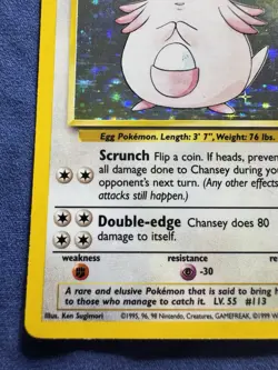 Pokemon Chansey Lightly Played Base Set Holo - Image 3