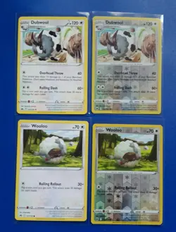 4x Pokemon TCG Crown Zenith: Wooloo (121/159) + Dubwool (122/159) *Reg. & RH* - Image 1