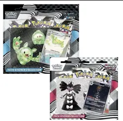 Pokemon Black Bolt and White Flare Tech Sticker Collection Set of 2 - Image 1