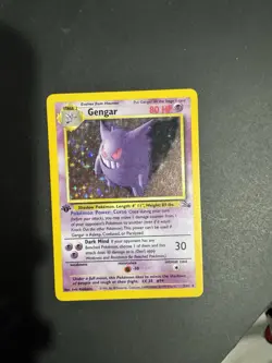 Pokemon TCG Fossil Gengar Holo Rare First Edition 5/62 MP - Image 1