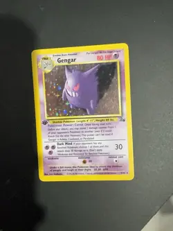 Pokemon TCG Fossil Gengar Holo Rare First Edition 5/62 MP - Image 3