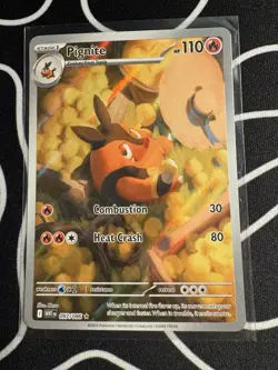 Pokemon TCG Holo Ultra Rare Full Art Pignite 97/86 White Flare - Image 1