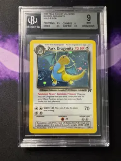 2000 Pokemon Team Rocket : # 5 Dark Dragonite Holo R BGS 9 MINT - Image 1