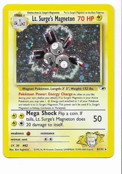 Pokemon TCG Lt. Surge's Magneton 8/132 Gym Heroes Holo - NM / excellent cond. - Image 1