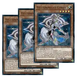 Yugioh - Tellarknight Lyran x 3 - 1st Edition Ultra Rare NM - Free Holo Card - Image 1