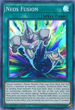 SAST-EN060 Neos Fusion Super Rare 1st Edition Near Mint YuGiOh TCG - Image 1