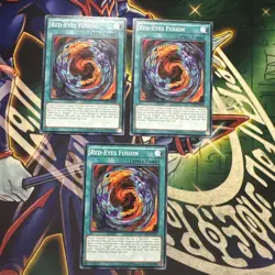 Yugioh! Red-Eyes Fusion LDK2-ENJ24 x3 Playset Common Unlimited NM - Image 1